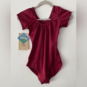 New Vintage Capezio Dance Burgundy Red Leotard Adult Large